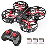 Mini Drohne für 21 Minuten Flugzeit, RC Drone, Quadrocopter mit Höhehalten, Kopflos Modus, 3D Flips und 3 Geschwindigkeitsmodi für Kinder