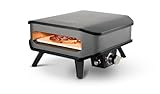 COZZE® Gas Pizza Ofen | mobiler Pizzaofen | Pizzastein Gasgrill bis 400°Grad regelbar | mit 34x34 cm Pizzastein | Tragbar für Terrasse und Balkon | Test 